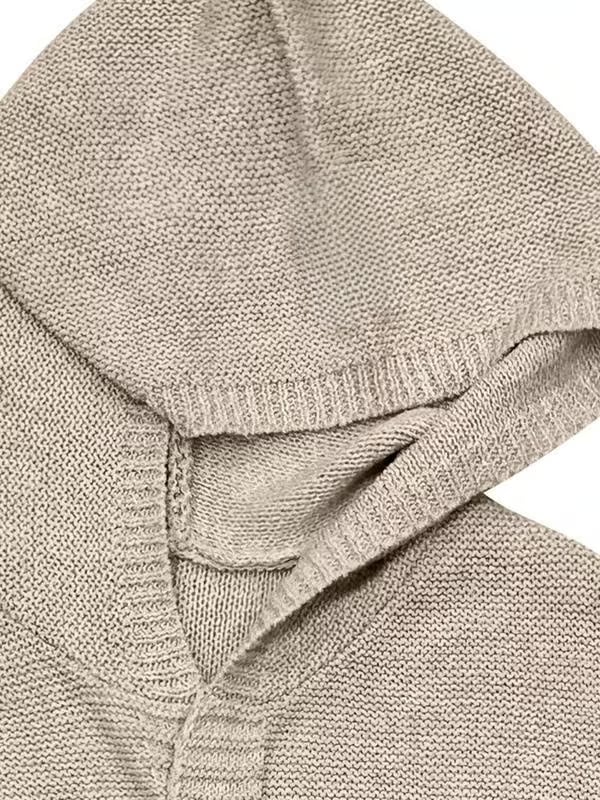 Kvinnes Chunky Strikket Hettecardigan