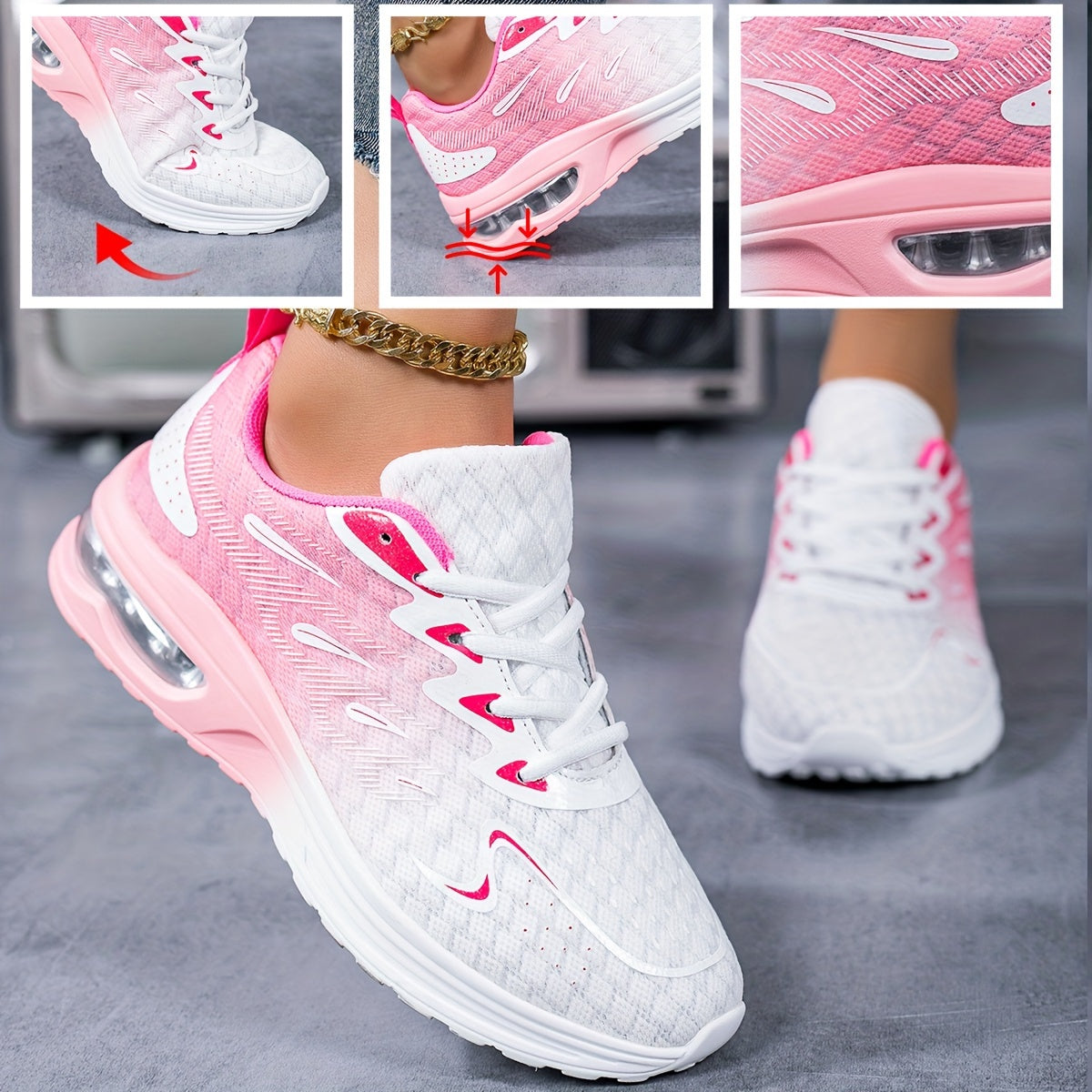 Dame Ortopediske Sneakers – Lettvekt, Støtte Komfort