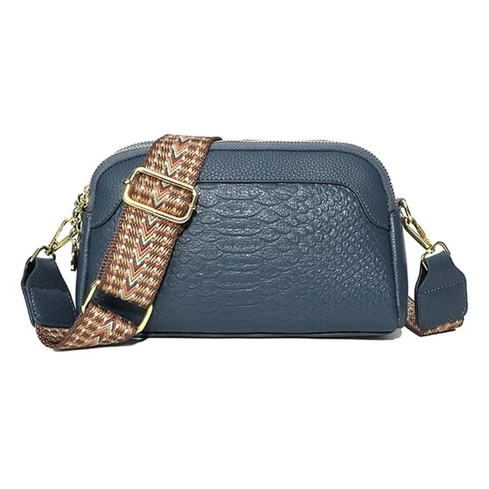 Læder Crossbody Veske med Alligatormønster for Kvinner