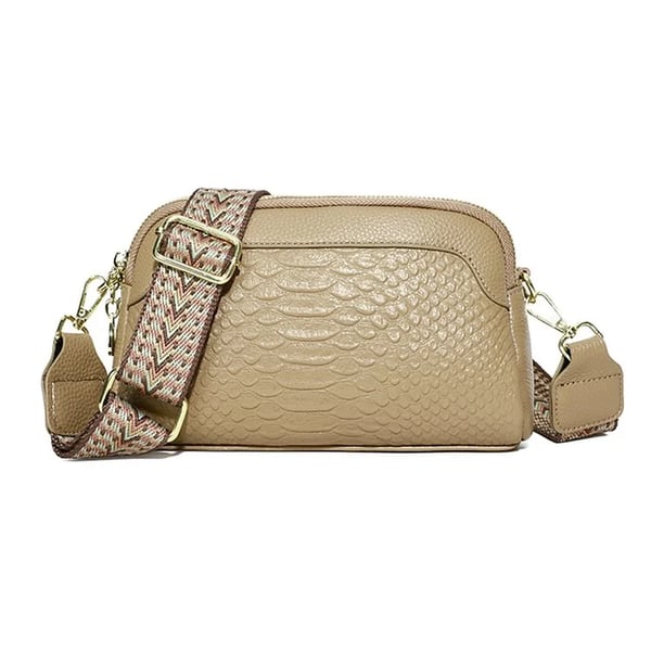 Læder Crossbody Veske med Alligatormønster for Kvinner