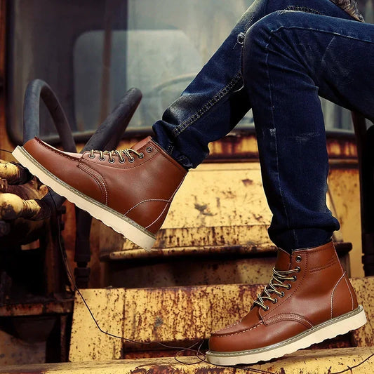 Orthopro™ - men's orthopaedic leather shoes with plush lining