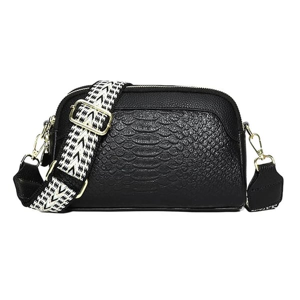 Læder Crossbody Veske med Alligatormønster for Kvinner